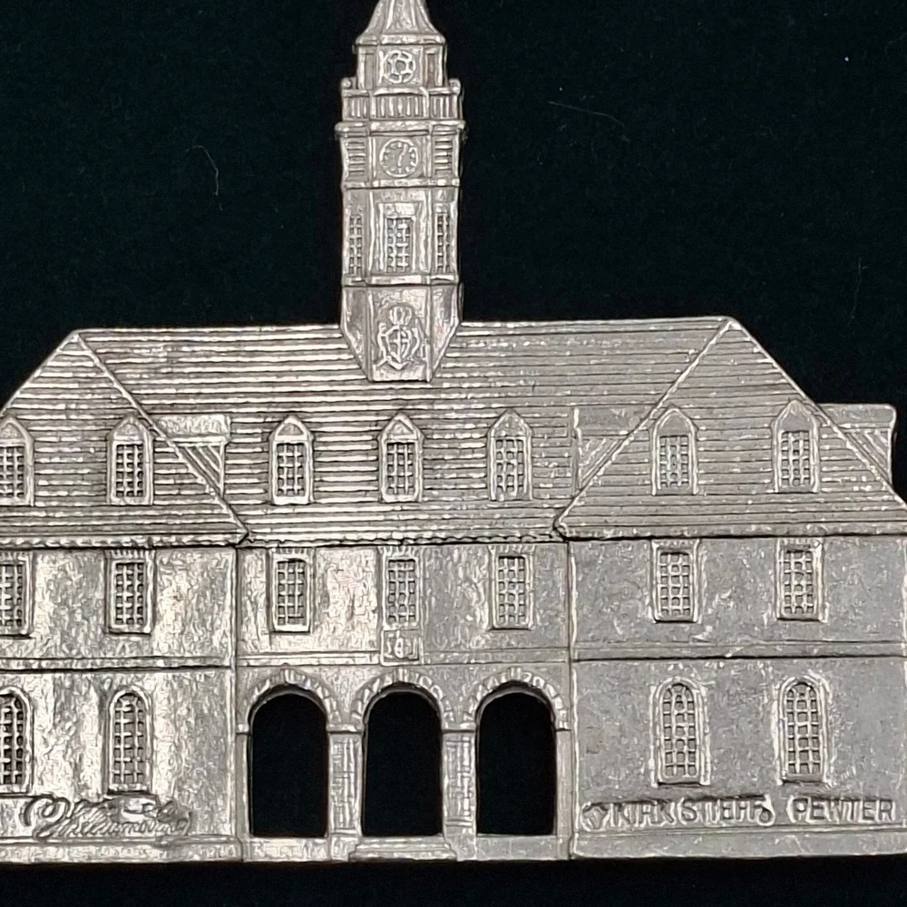 Kirk Stieff Colonial Williamsburg Capitol Pewter Ornament CW121 USA Boxed